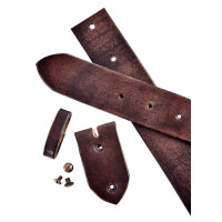 Belt blank brown, made of leather