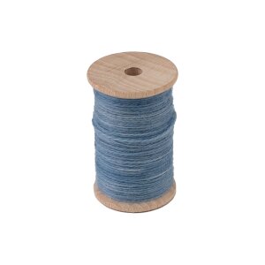 Wool yarn natural dyed 100 m, light-blue