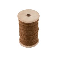 Wool yarn natural dyed 100 m, brown