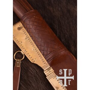 Skramasax, Sax with wood/bone handle and leather sheath