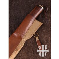 Skramasax, Sax with wood/bone handle and leather sheath