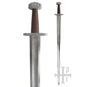 Viking sword Ballinderry, steel hilt, SK-B, incl. sheath