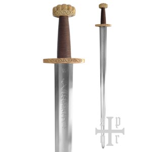 Viking sword Ballinderry with bronze hilt, Ulfberth,...
