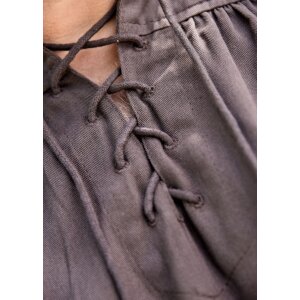 Medieval shirt brown, short sleeve