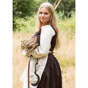 Medieval strap dress / overdress brown "Lene"