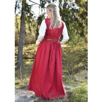 Mittelalterliches Trägerkleid / Überkleid rot "Lene"