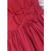 Mittelalterliches Trägerkleid / Überkleid rot "Lene"