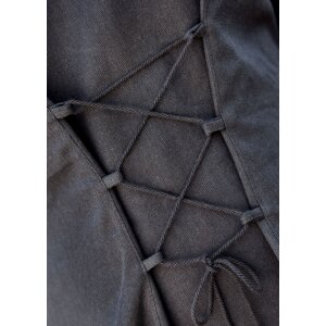 Mittelalterliches Kleid schwarz mit Samt-Details "Meira"