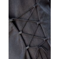 Mittelalterliches Kleid schwarz mit Samt-Details "Meira"