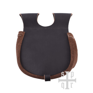 Medieval belt bag brown, made of leather