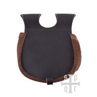 Medieval belt bag brown, made of leather