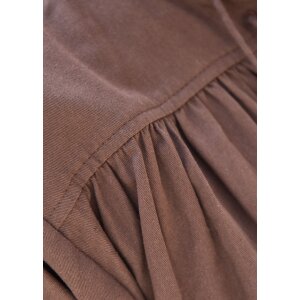 Medieval shirt brown, short sleeve, size S