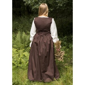 Medieval strap dress / overdress brown "Lene" size M