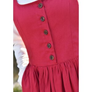 Medieval strap dress / overdress red "Lene" size S