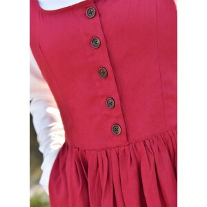 Medieval strap dress / overdress red "Lene" size M