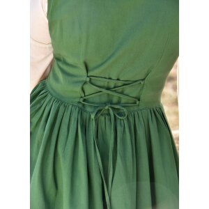 Medieval strap dress / overdress green "Lene" size S