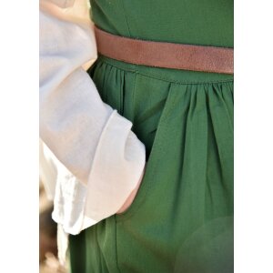 Medieval strap dress / overdress green "Lene" size S