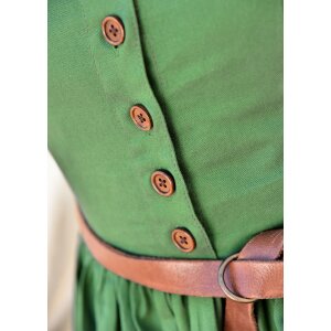 Mittelalterliches Trägerkleid / Überkleid grün "Lene", Gr. M