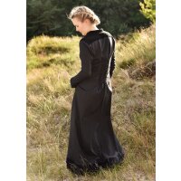 Medieval dress black with velvet details "Meira" size L