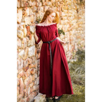 Floor-length short sleeve dress red "Melisande" M