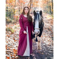Mittelalterliches Kleid Rot/Natur "Larina"