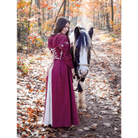 Medieval dress red/nature "Larina" L