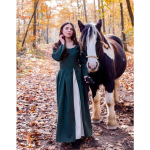 Medieval dress green/nature "Larina" S