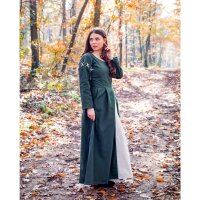Medieval dress green/nature "Larina" M