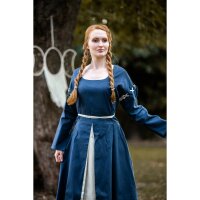 Mittelalterliches Kleid Blau/Natur "Larina"