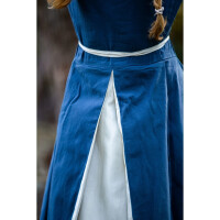 Mittelalterliches Kleid Blau/Natur "Larina" S