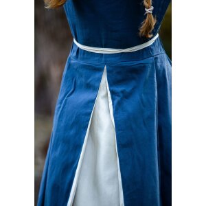Mittelalterliches Kleid Blau/Natur "Larina" M