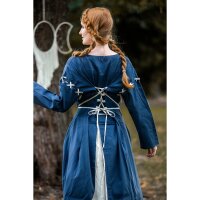 Mittelalterliches Kleid Blau/Natur "Larina" XXXL