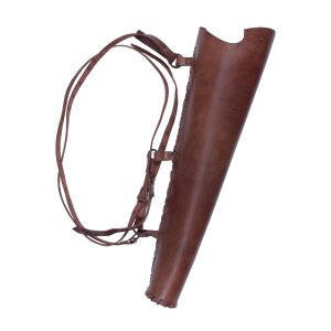 Leather quiver, brown