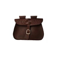 Leather belt bag brown