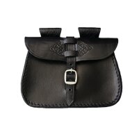 Leather belt bag black