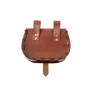 Sac banane en cuir marron "Erin" avec gaufrage...