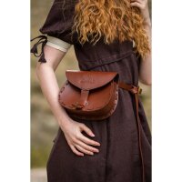 Leather belt bag brown "Erin" with Celtic embossing