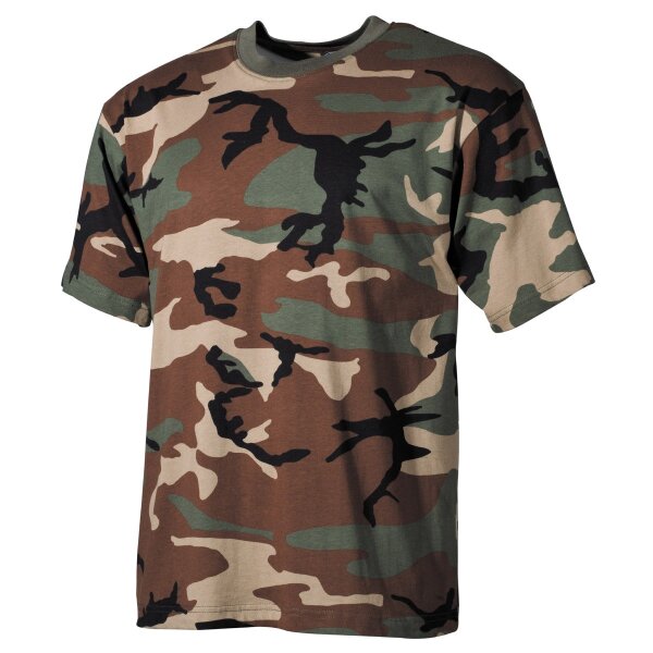 US T-Shirt, short-sleeved, woodland, 170 g/m²
