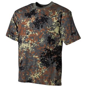 T-shirt outdoor, demi-manches, camouflage, 170...