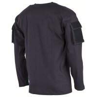 US Shirt, long-sleeved, black, with sleeve pockets