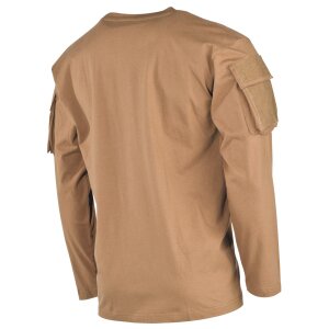 US Shirt, long-sleeved, coyote, with sleeve pockets