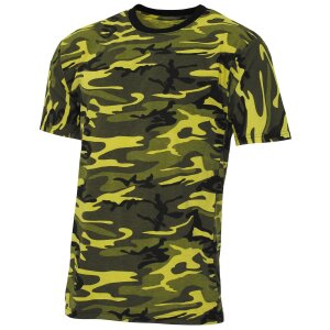 US T-Shirt, "Streetstyle", yellow-camo, 140-145...