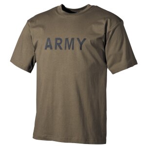 T-Shirt, bedruckt, &quot;Army&quot;, oliv