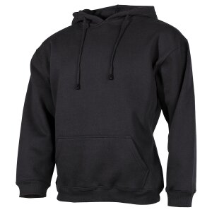 Sweat-shirt &agrave; capuche, 340 g/m&sup2;, noir