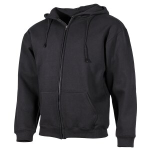 Kapuzen Sweatshirt-Jacke, 340 g/m&sup2;, schwarz