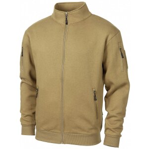 Sweatjacket, "Tactical", coyote tan