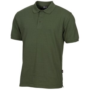 Polo Shirt, OD green, button placket