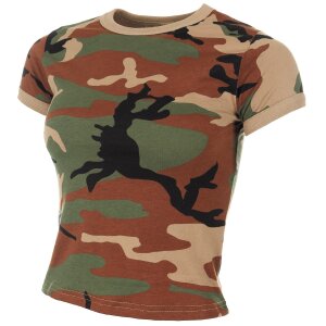 Outdoor Damen oder Girlie-Shirt Camouflage