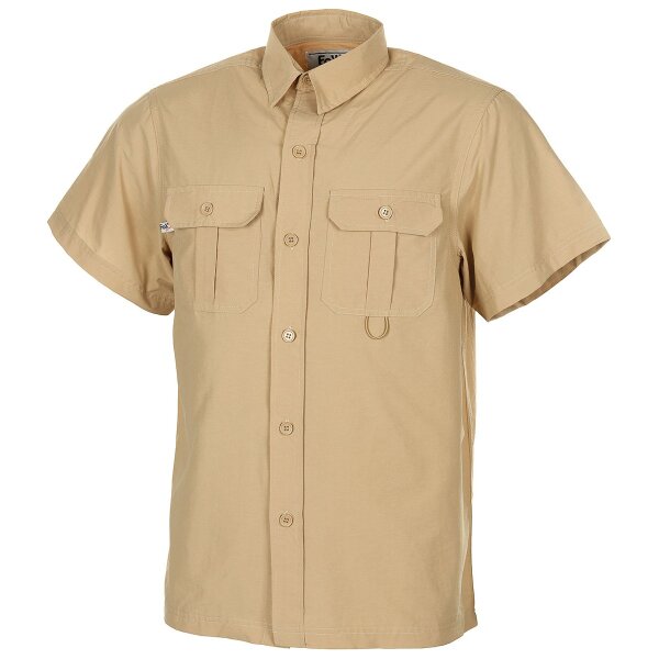 Outdoor Shirt, short-sleeved, khaki, microfibre