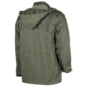 US Field Jacket M65, OD green, with detach. quilted lining